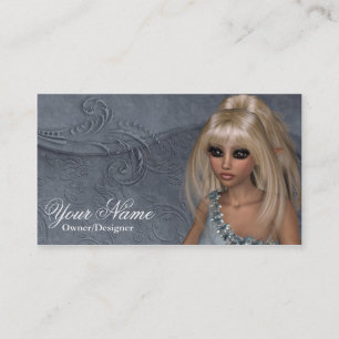Tarjeta De Visita Fantasy Blonde Fairy Fairy Bonito Business Card