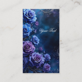 Tarjeta De Visita Fantasy Blue and Purple Roses