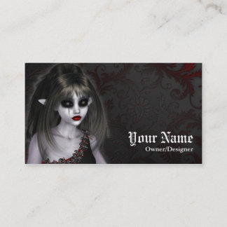 Tarjeta De Visita Fantasy Dark Gótico Deed Fairy Business Card
