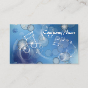 Tarjeta De Visita Fantasy Glass Music Notes