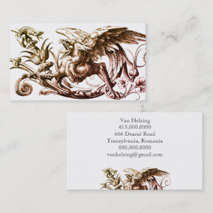 Tarjeta De Visita Fantasy Grotesco Griffin O Griffin