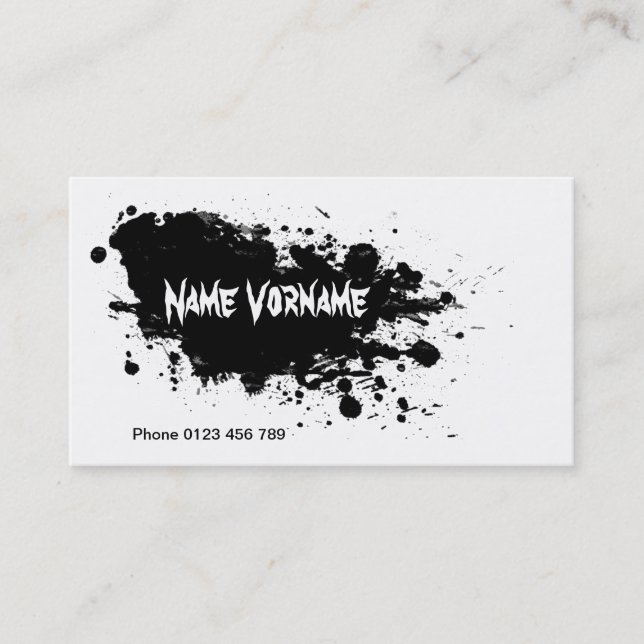 Tarjeta De Visita farbspritzer (Anverso)