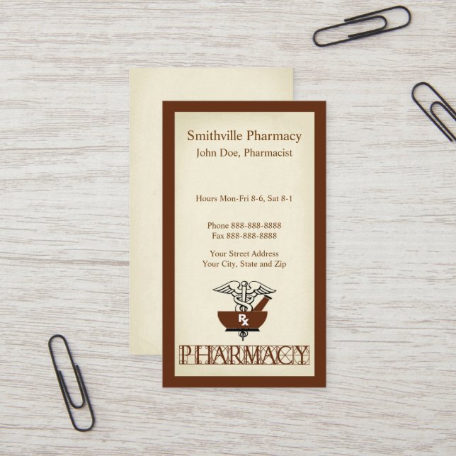 Tarjeta de visita Farmacéutica (Anverso/Reverso In Situ)