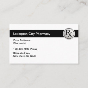 Tarjeta De Visita Farmacéutico de Farmacia Simple Moderna