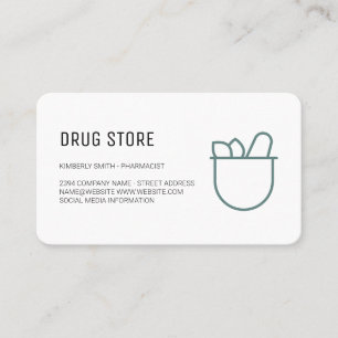 Tarjeta De Visita Farmacéutico   Medicina