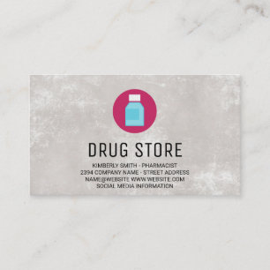 Tarjeta De Visita Farmacéutico   Píldoras medicinales