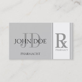 Tarjeta De Visita Farmacéutico/plata de la farmacia de la
