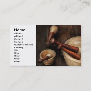 Tarjeta De Visita Farmacia - de nuevo a la rutina