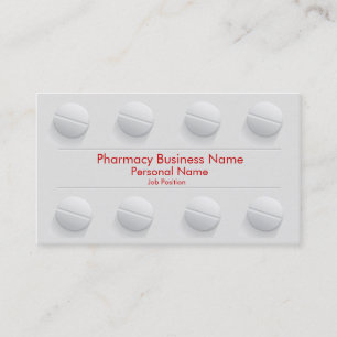 Tarjeta De Visita Farmacia del negocio del farmacéutico de la