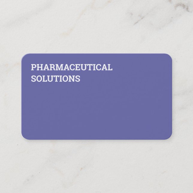 Tarjeta De Visita Farmacia Medicación Farmacéutica (Anverso)