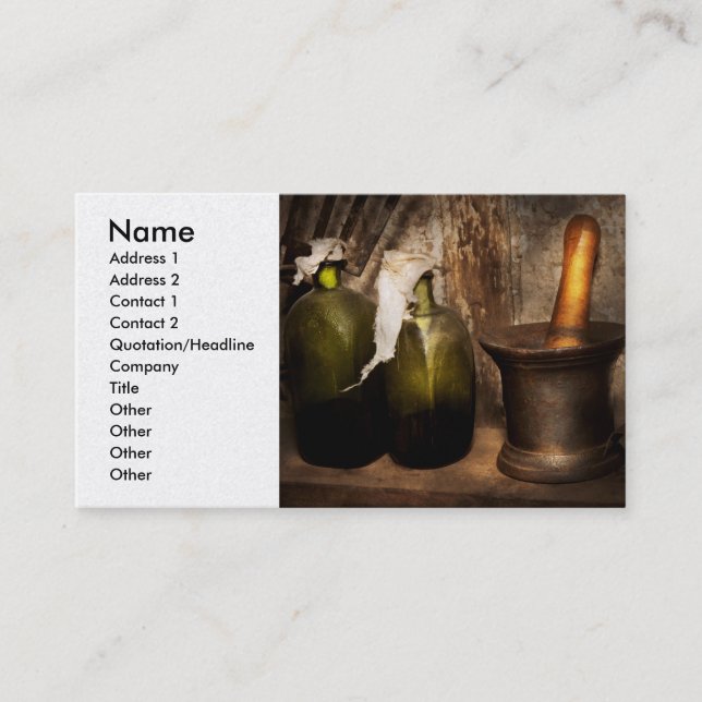 Tarjeta De Visita Farmacia - Pestle - Recursos internos (Anverso)