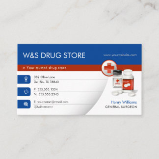Tarjeta De Visita Farmacia | Tienda de medicamentos