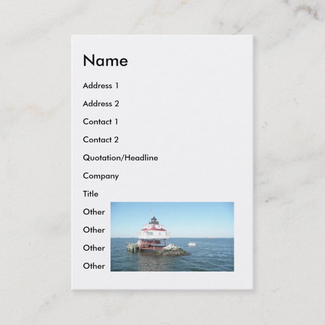 Tarjeta De Visita Faro 9-7-08 del punto de Thomas (Anverso)