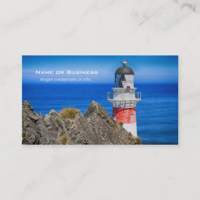 Tarjeta De Visita Faro de Cape Palliser Nueva Zelanda (Anverso)