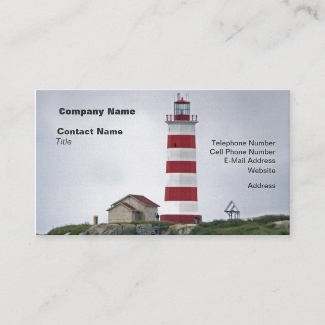 Tarjeta De Visita Faro de la isla Sambro (Anverso)