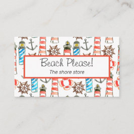 Tarjeta De Visita Faro patriótico de la acuarela