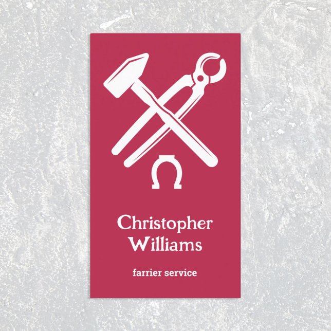 Tarjeta De Visita Farrier (Farrier Business Card Photo)