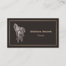 Farrier Shoeing Horse Business Card