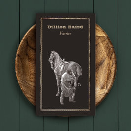 Tarjeta De Visita Farrier Shoeing Horse Business Card