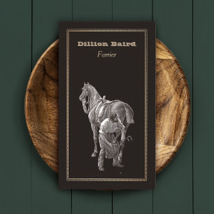 Tarjeta De Visita Farrier Shoeing Horse Business Card