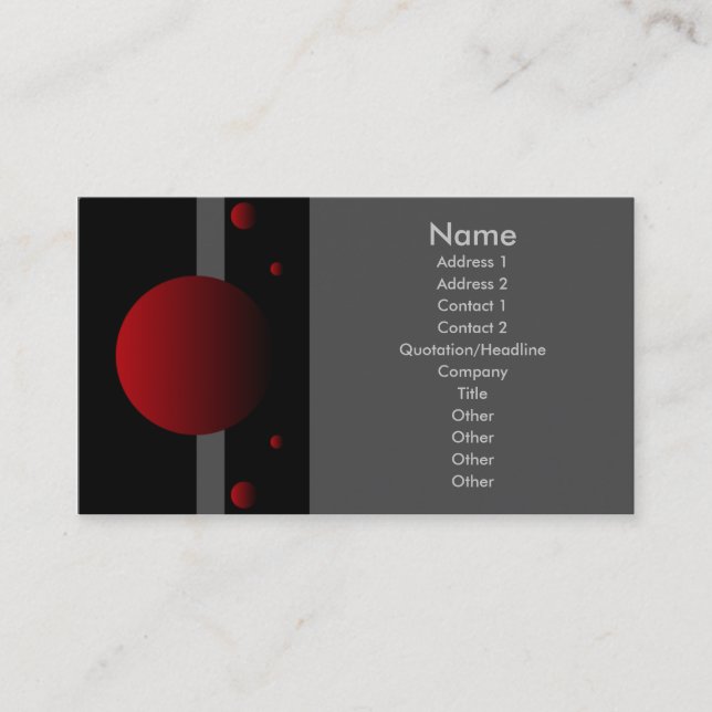 Tarjeta De Visita Fase - rojo (Anverso)
