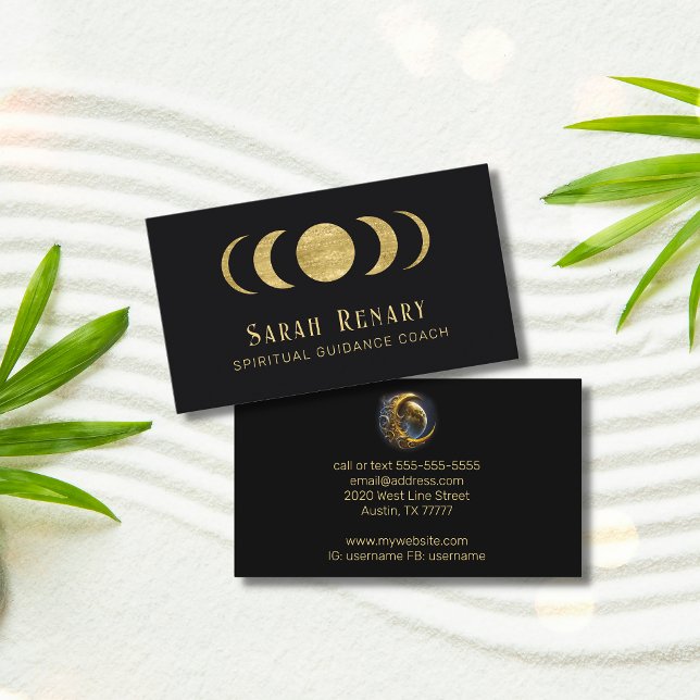 Tarjeta De Visita Fases auriculares de oro (Subido por el creador)