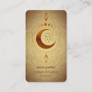 Tarjeta De Visita Fases Lunares Creciente Místico Holístico Tarot Or