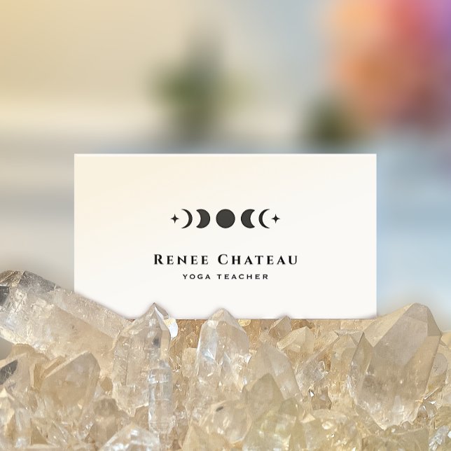 Tarjeta De Visita Fases lunares del profesor de Astrología de yoga (Subido por el creador)