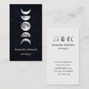 Tarjeta De Visita Fases mínimas en la luna Astrología Yoga Holístico