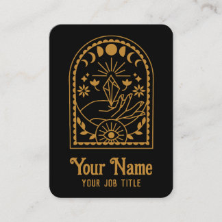Tarjeta De Visita Fases místicas de la brujería Crystal Moon