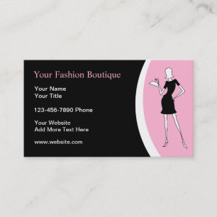 Tarjeta De Visita Fashion Boutique Trendy Business Cards