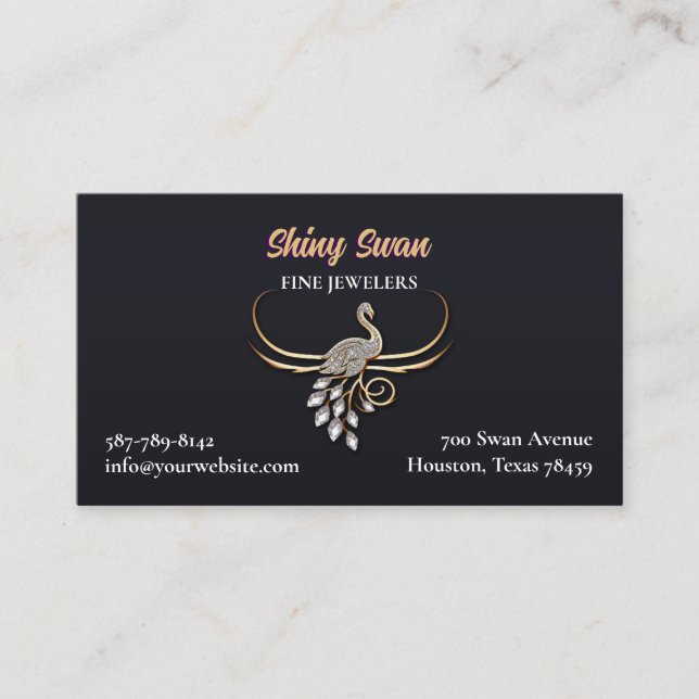 Tarjeta De Visita Fashion Fine Jewelry Business Card (Anverso)