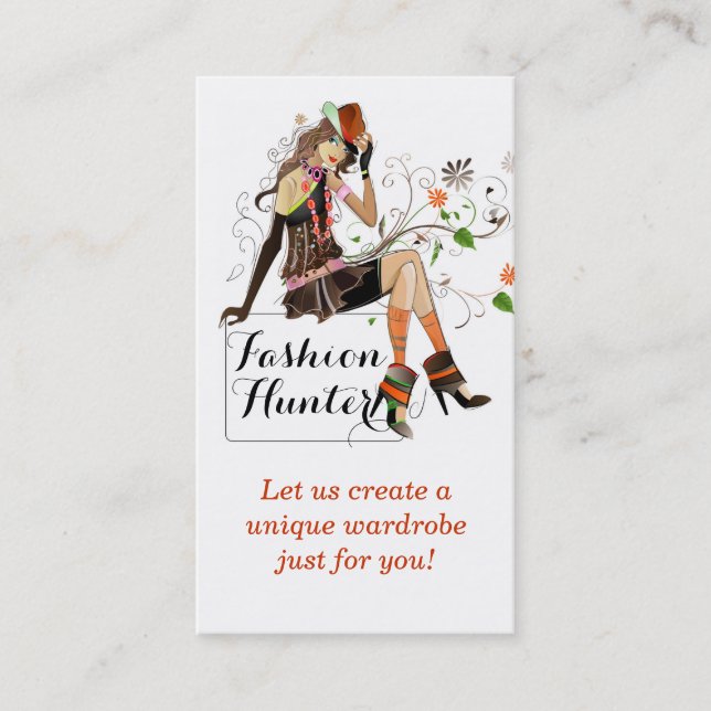 Tarjeta De Visita Fashion Hunter Business Card (Anverso)