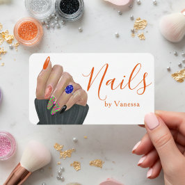 Tarjeta De Visita Fashion Nail Artist Manicurist Branding
