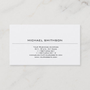 Tarjeta De Visita Fashion Plain Black White Business Card