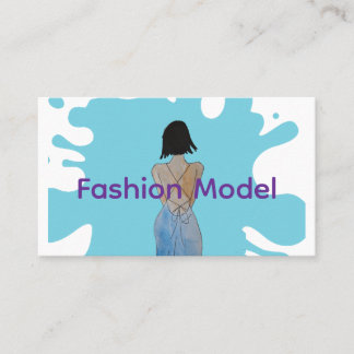 Tarjeta De Visita Fashionista asiática con Bob