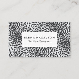 Tarjeta De Visita Fashionista   Impresión de leopardo