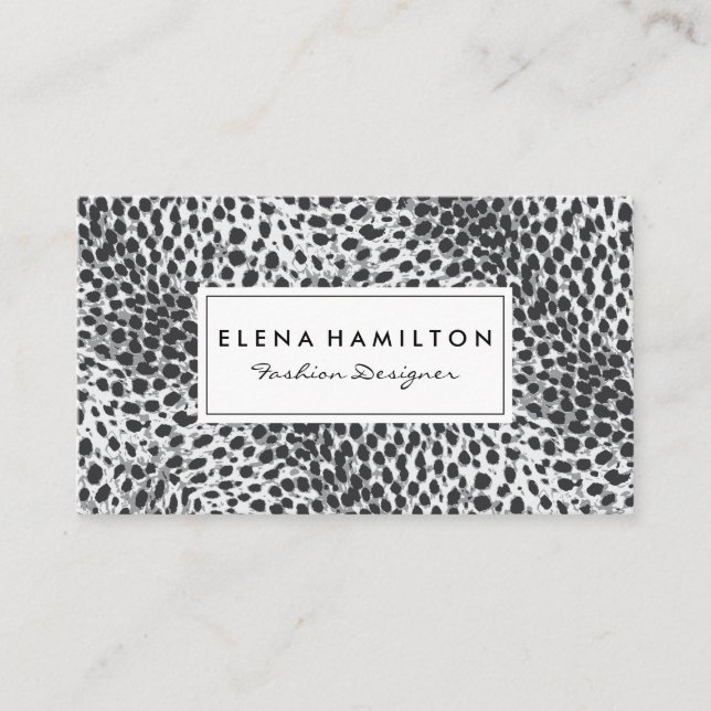 Tarjeta De Visita Fashionista | Impresión de leopardo (Anverso)