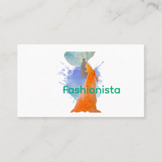 Tarjeta De Visita Fashionista Latina con Sombrero