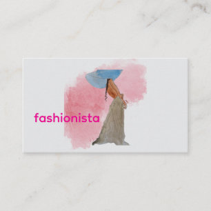 Tarjeta De Visita Fashionista Latina con Sombrero