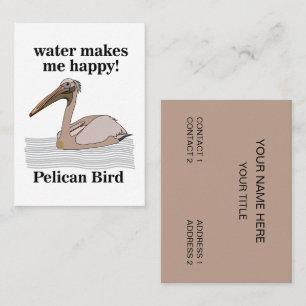 Tarjeta De Visita Fauna de aves pelícanos
