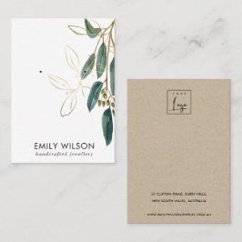 TARJETA DE VISITA FAUNA EUCALÍPTUS VERDE DE ORO QUE LLEVA LA PANTALL