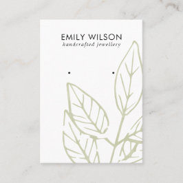 TARJETA DE VISITA FAUNA TROPICAL VERDE DE LA PELUQUERÍA CON LA PANTA