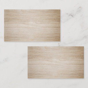 Tarjeta De Visita Faux Brown Wood Blank