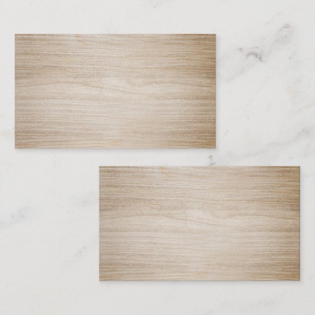Tarjeta De Visita Faux Brown Wood Blank (Anverso / Reverso)