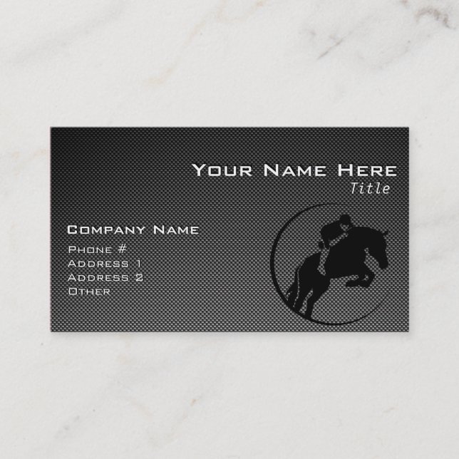 Tarjeta De Visita Faux Carbon Fiber Equestria (Anverso)