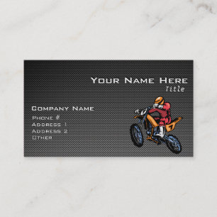 Tarjeta De Visita Faux Carbon Fibon Motocross