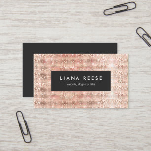 Tarjeta De Visita FAUX Copper Gold Secuencia Salón de Belleza