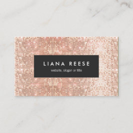 Tarjeta De Visita FAUX Copper Gold Secuencia Salón de Belleza