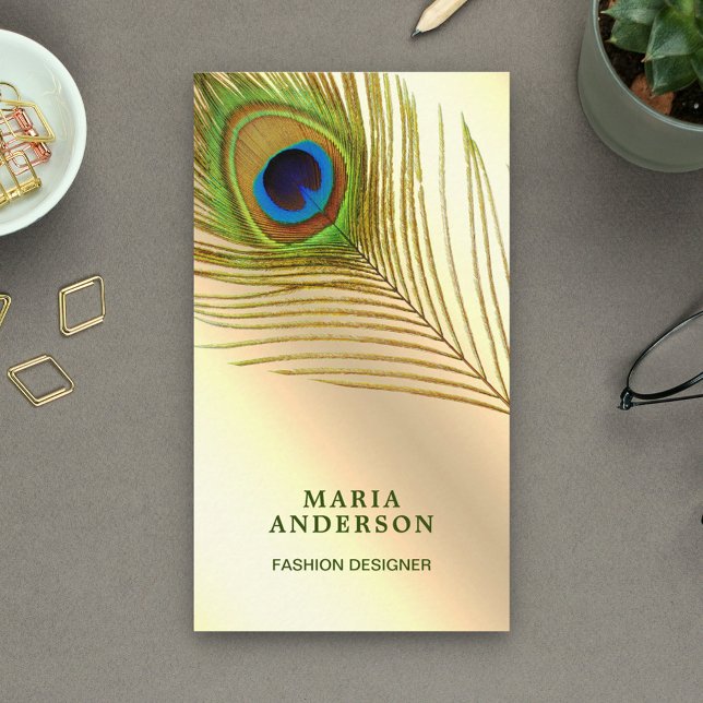 Tarjeta De Visita Faux Cream Relieve metalizado dorado Green Indian  (Subido por el creador)